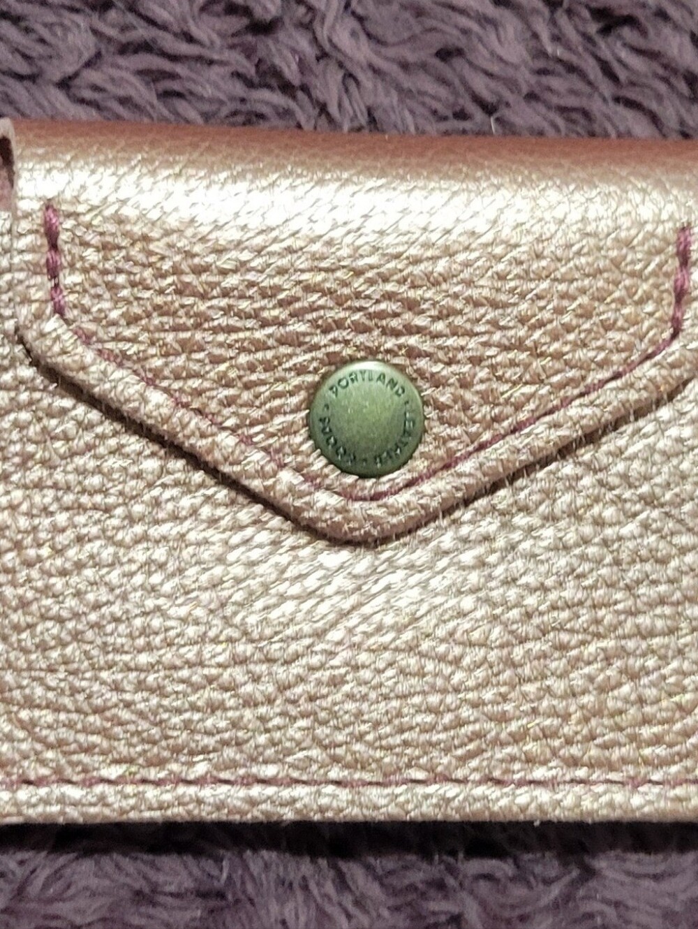 Portland Leather Supernova Lovebug Plus Metallic Pink Women’s Wallet, Rare
